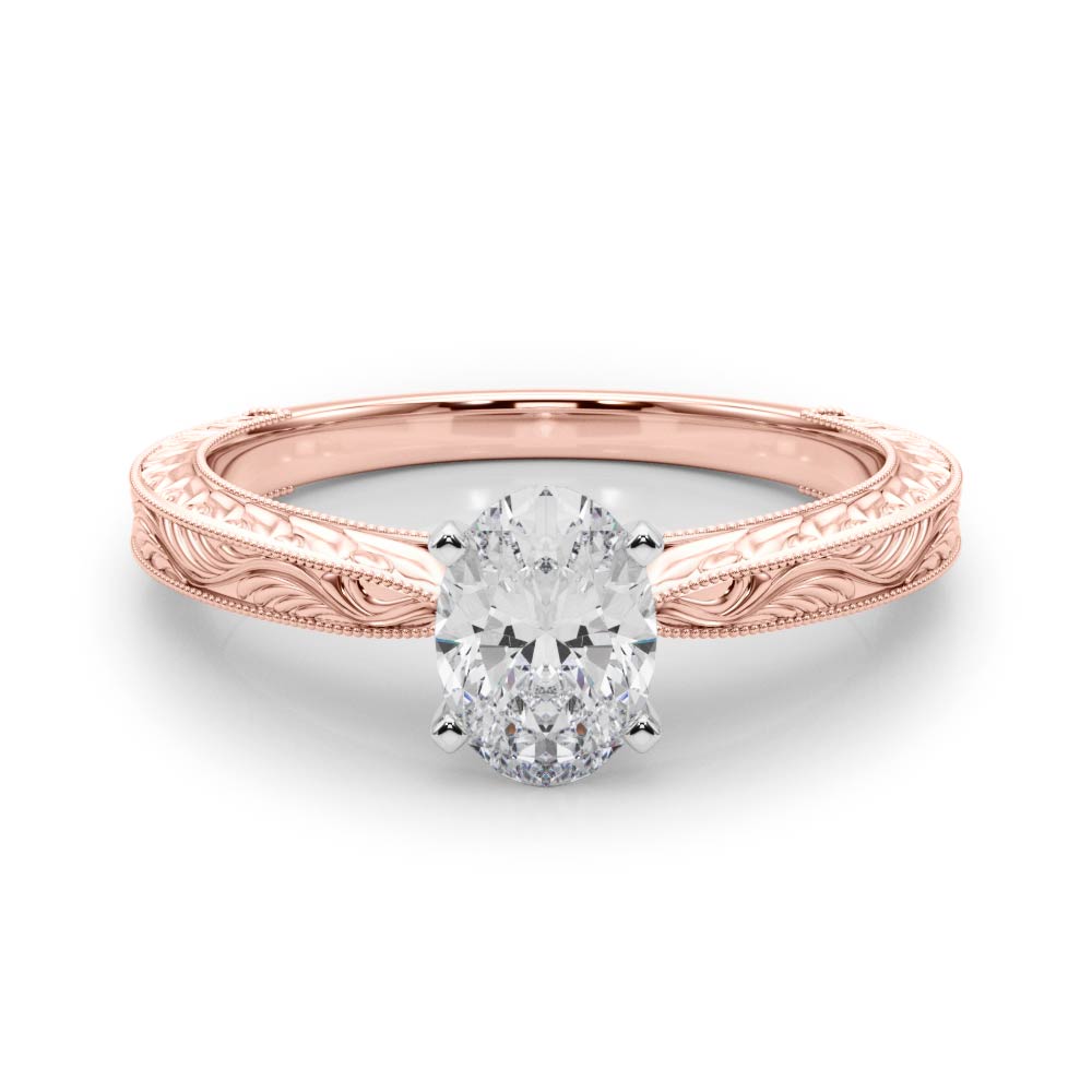 Victoria Oval Lab Grown Diamond Solitaire Engagement Ring IGI Certified-VIRABYANI